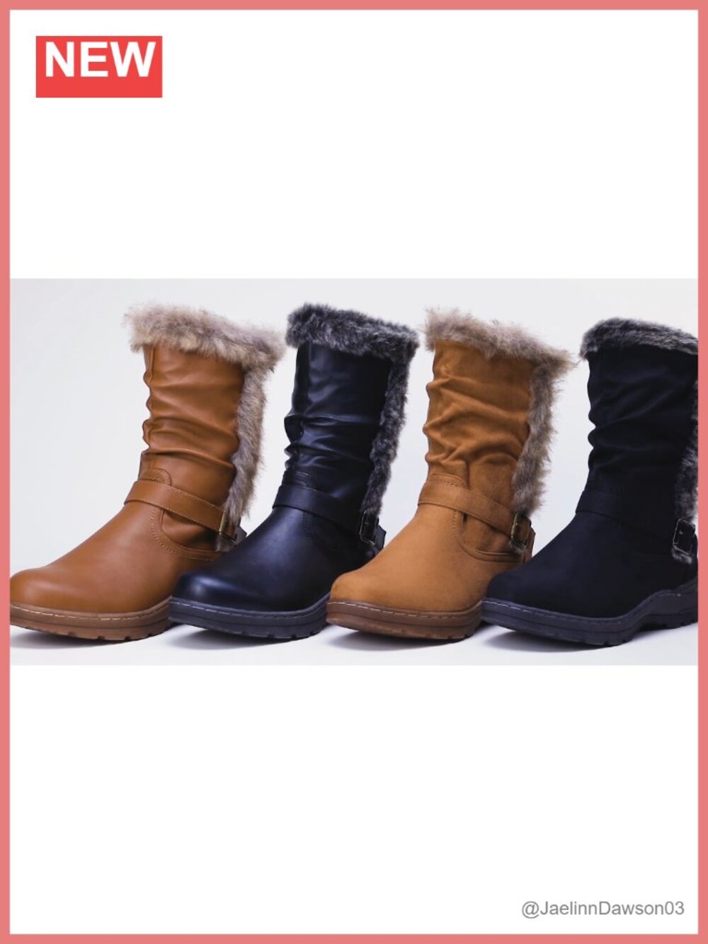 Vepose Women's Warm Mid Calf Winter Boots Fur Lined Side Zipper Lightweight - Picture 6 of 6